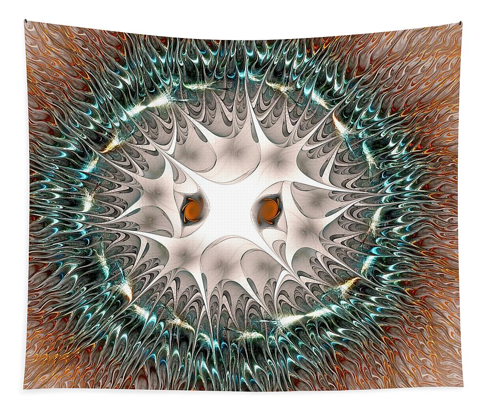 Computer Tapestry featuring the digital art Owl Spirit by Anastasiya Malakhova