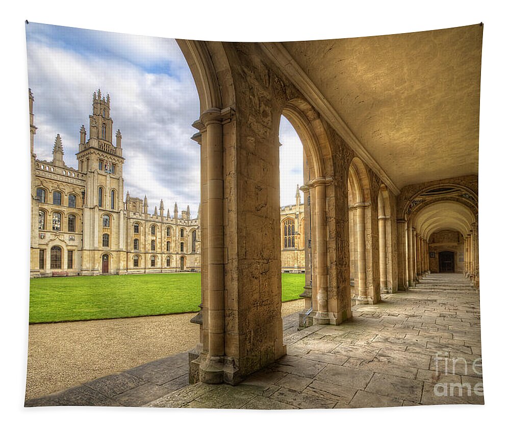 Oxford Tapestry featuring the photograph Oxford University - All Souls College 2.0 by Yhun Suarez
