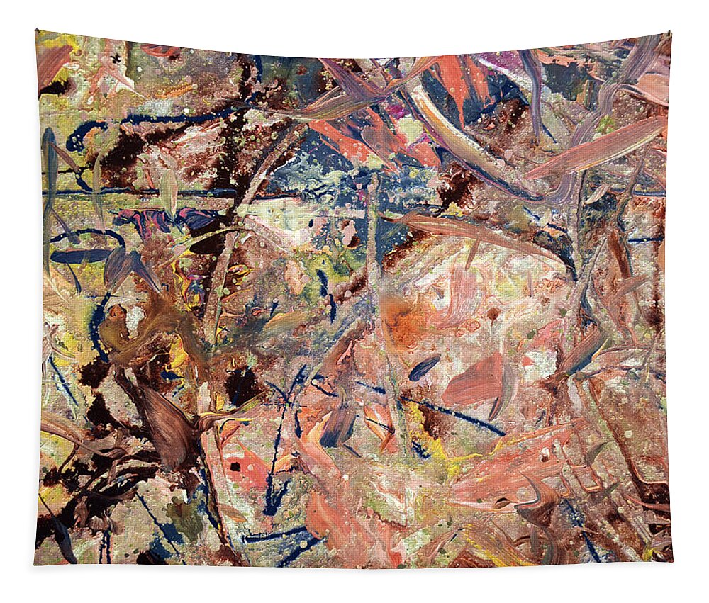 Abstract Tapestry featuring the painting Paint number 53 by James W Johnson