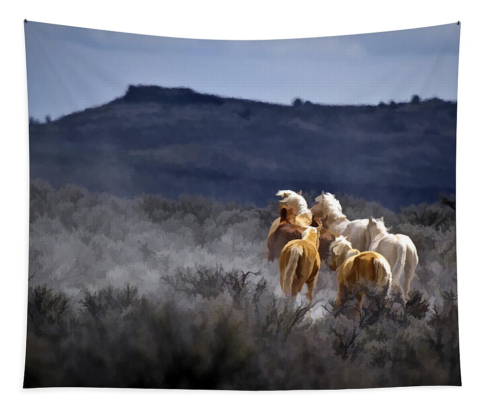 Palomino Buttes Band Tapestry featuring the photograph Palomino Buttes Band by Wes and Dotty Weber