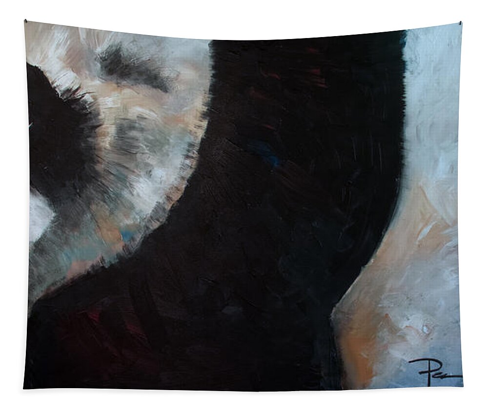 Panda Tapestry featuring the painting Panda by Sean Parnell
