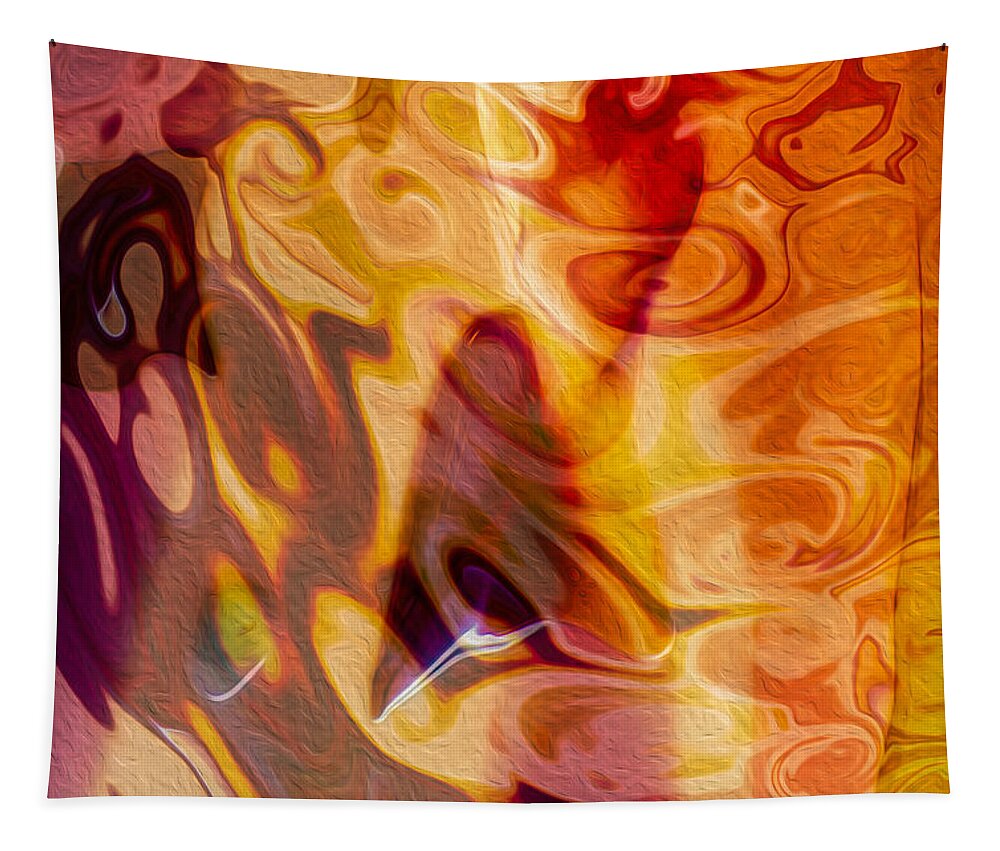 Passion Tapestry featuring the painting Passion Represents Color by Omaste Witkowski