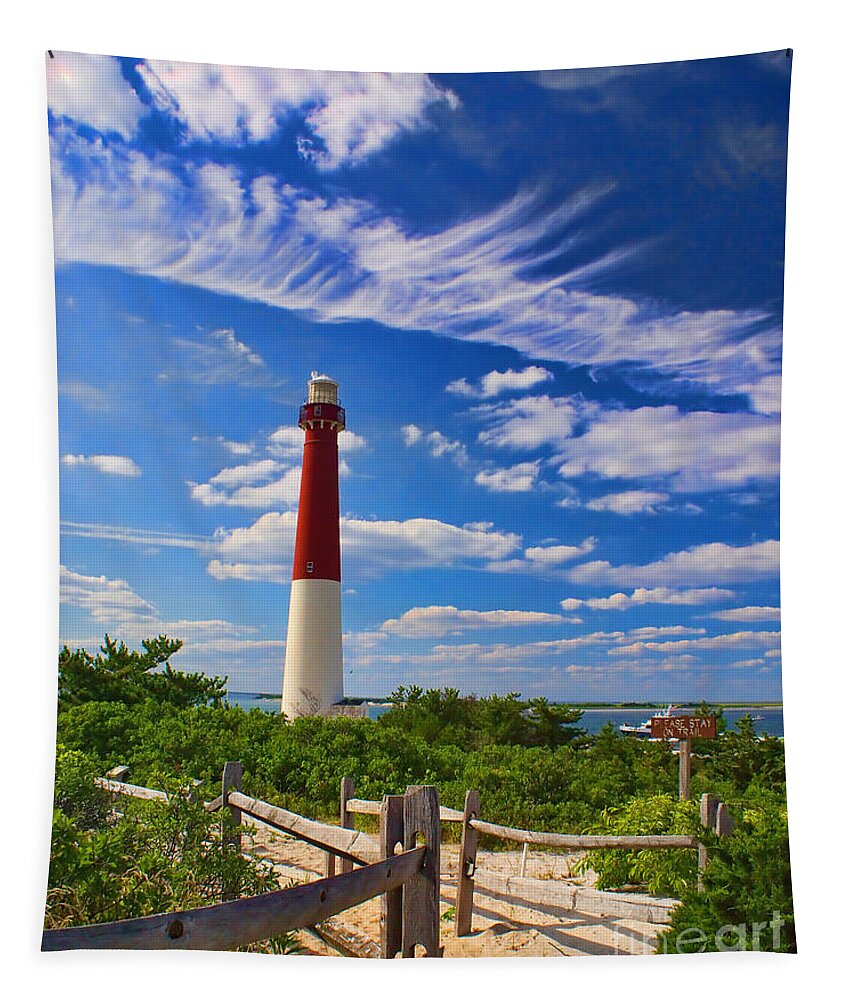 Lighthouse Tapestry featuring the photograph Path to the Light by Nick Zelinsky Jr