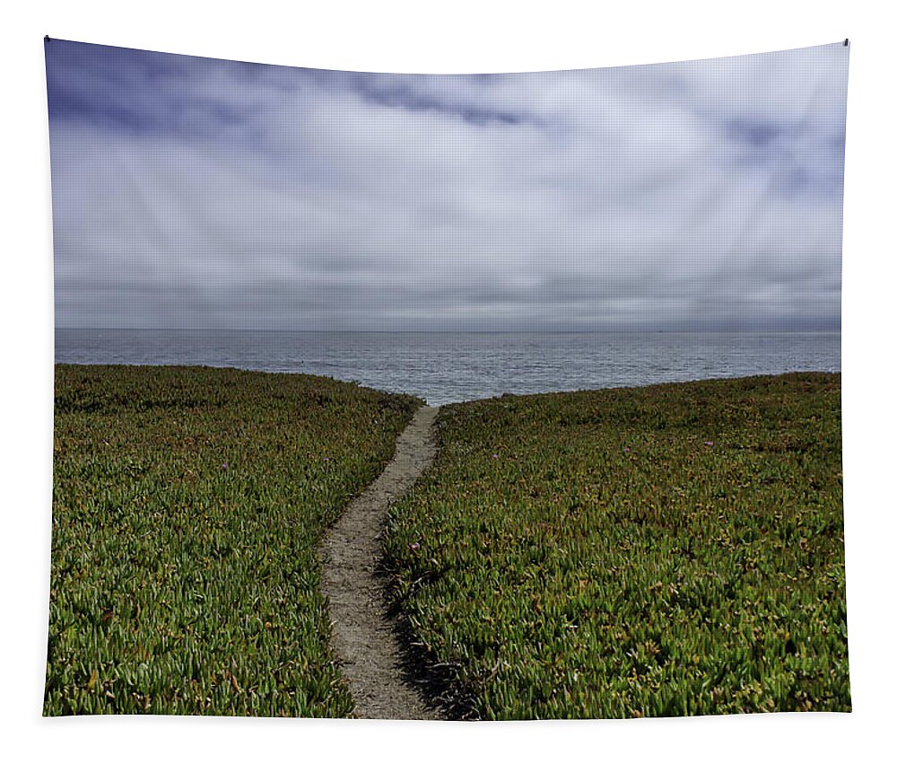 Landscape Tapestry featuring the photograph Path to the Pacific by Weir Here And There