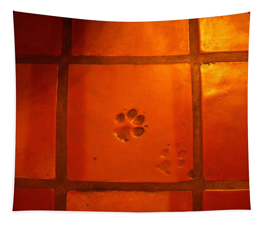 Paw Prints Tapestry featuring the photograph Paw Prints by Glory Ann Penington