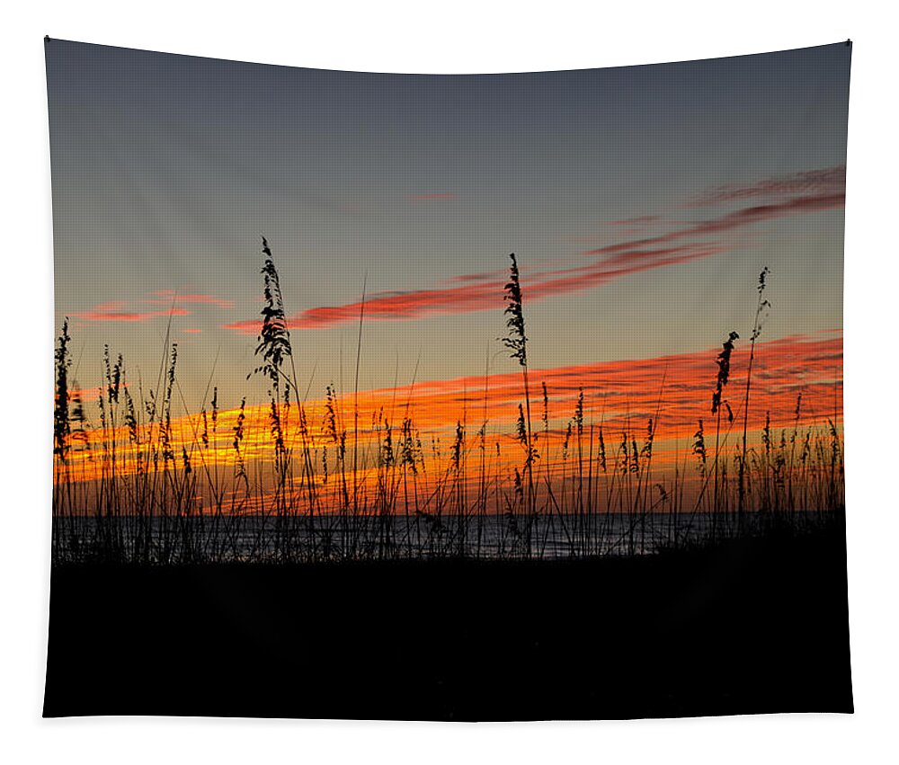 Sunset Tapestry featuring the photograph Peace and Love by Melanie Moraga