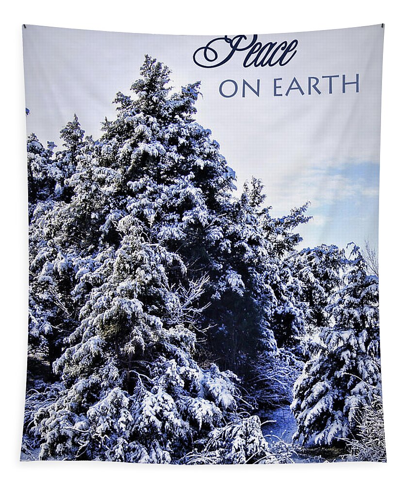 Snow Tapestry featuring the photograph Peace on Earth by Cricket Hackmann