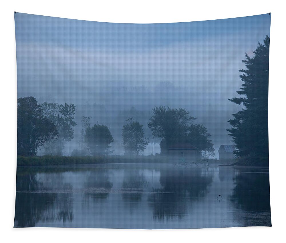 Landscape Tapestry featuring the photograph Peaceful Blue by Karol Livote
