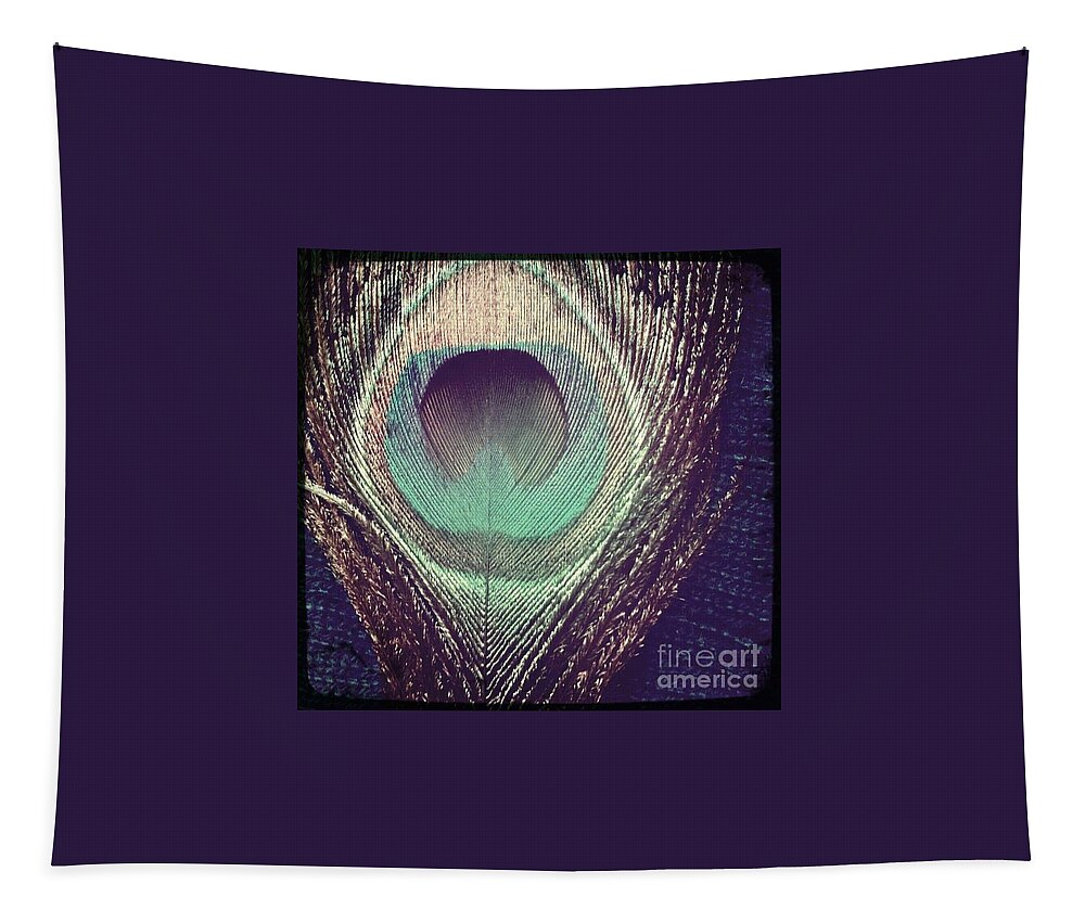 Peacock Tapestry featuring the photograph Peacock Feather by Denise Railey