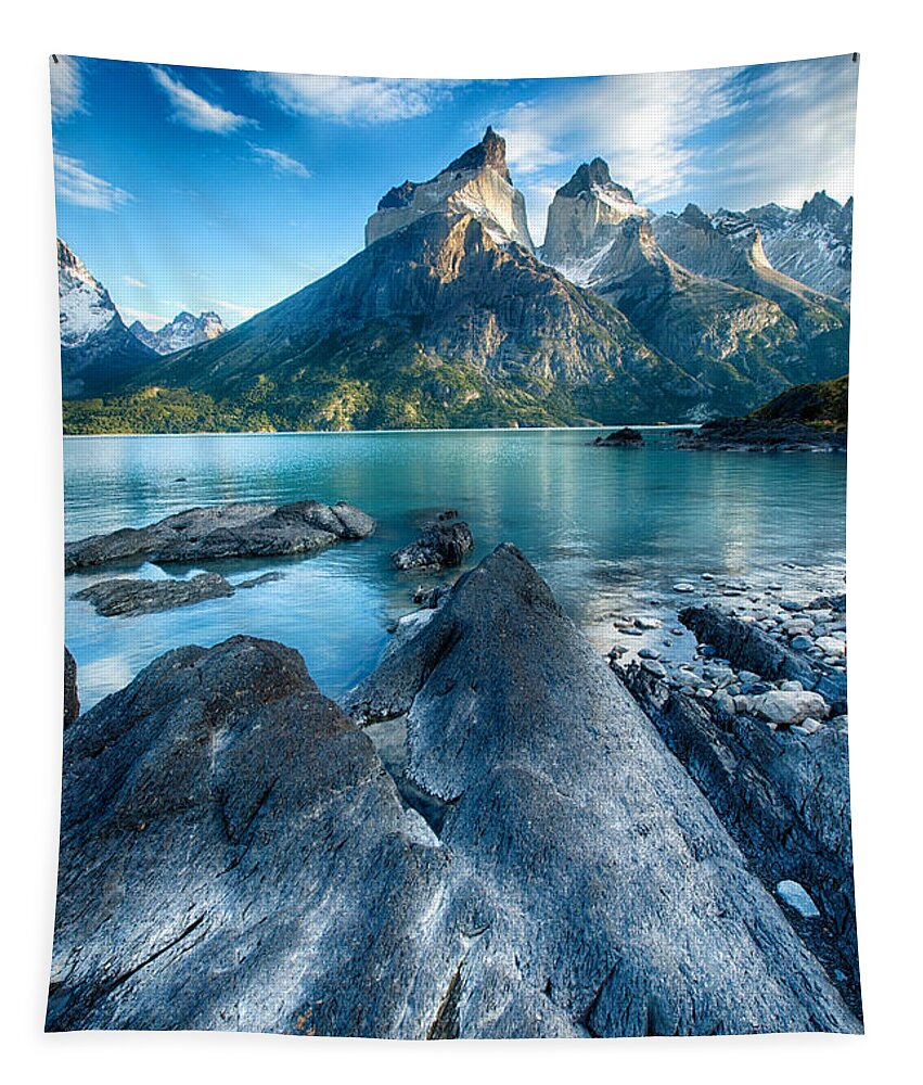 Patagonia Tapestry featuring the photograph Peaks In Patagonia by Timothy Hacker