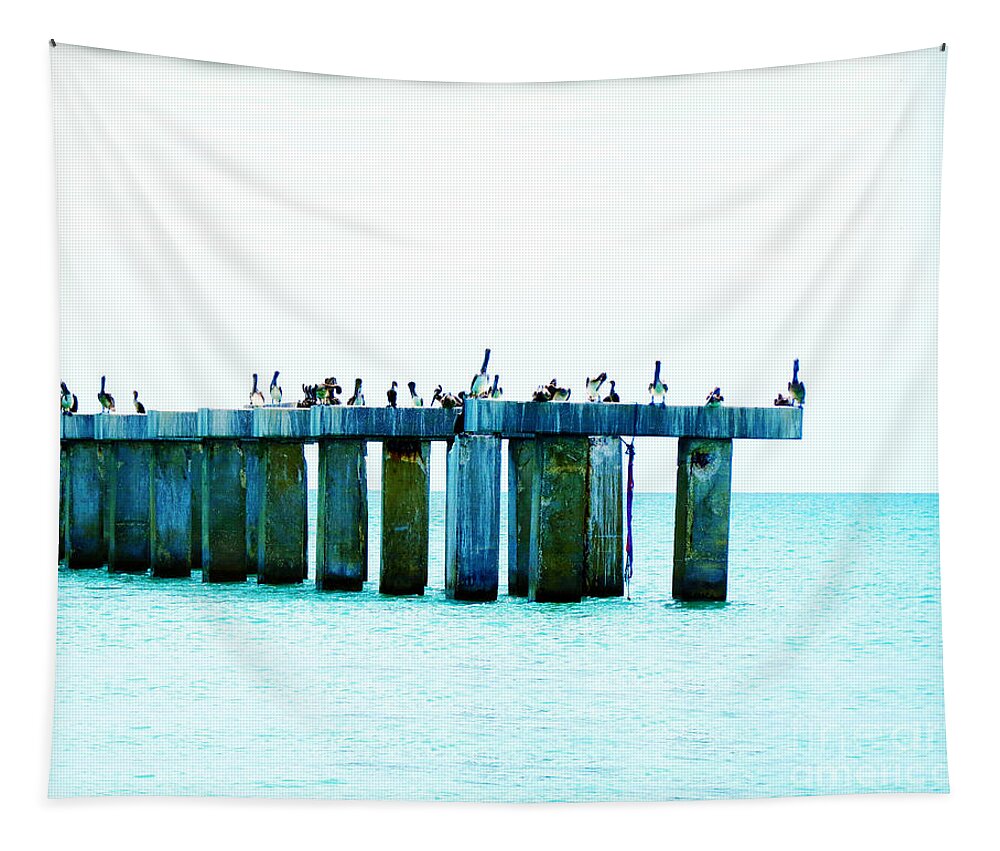 Florida Tapestry featuring the photograph Pelican Bridge III by Chris Andruskiewicz