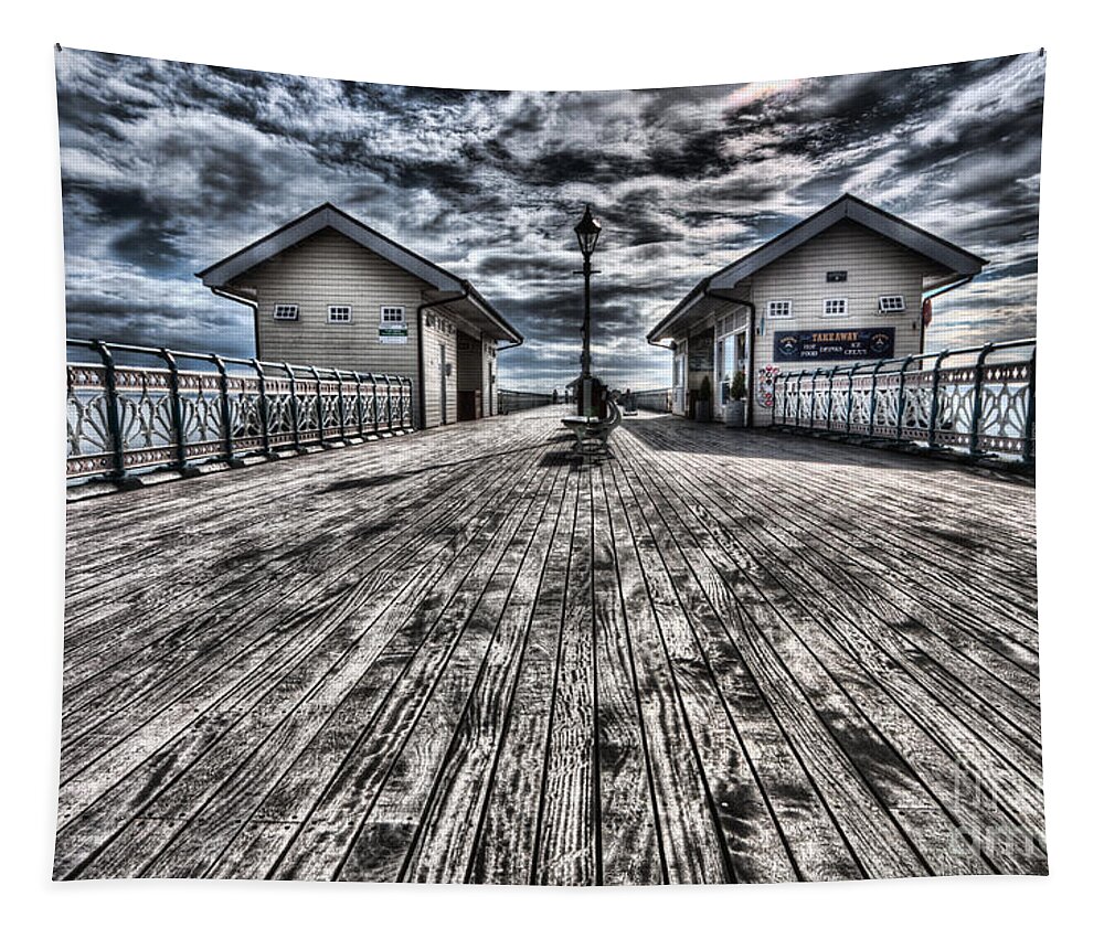 Penarth Pier Tapestry featuring the photograph Penarth Pier 4 by Steve Purnell