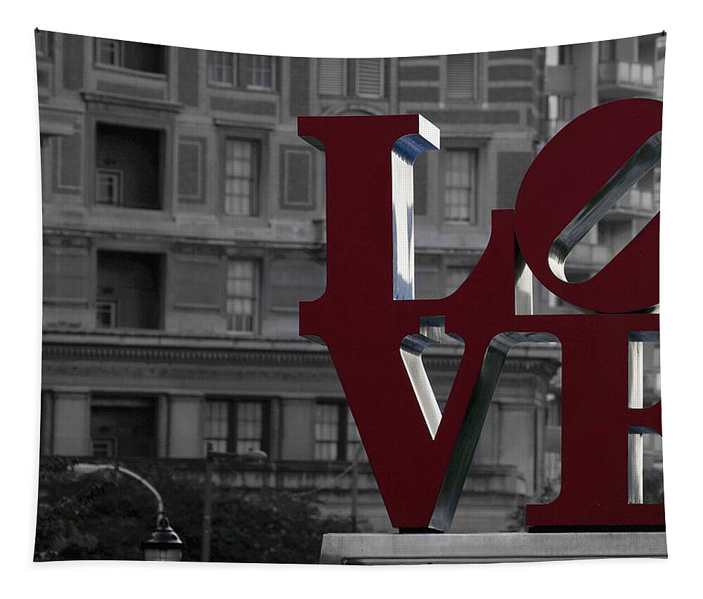 Love Tapestry featuring the photograph Philadelphia Love by Terry DeLuco