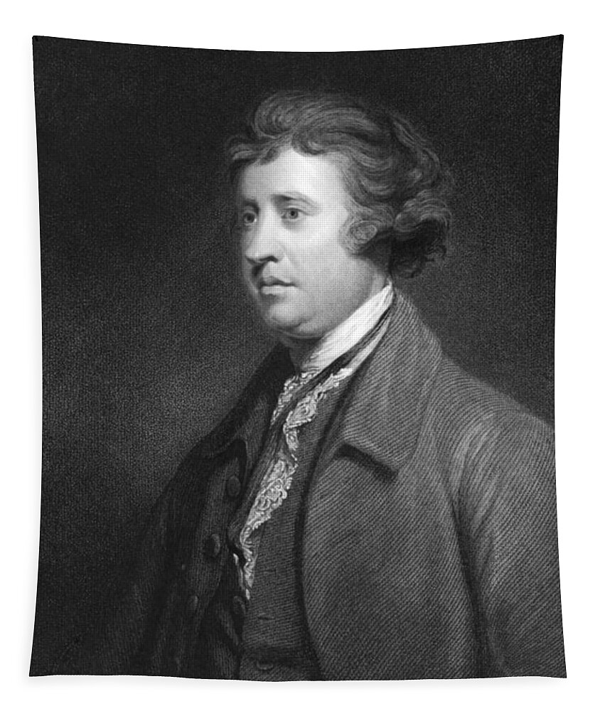 1 Person Tapestry featuring the photograph Philosopher Edmund Burke by Underwood Archives