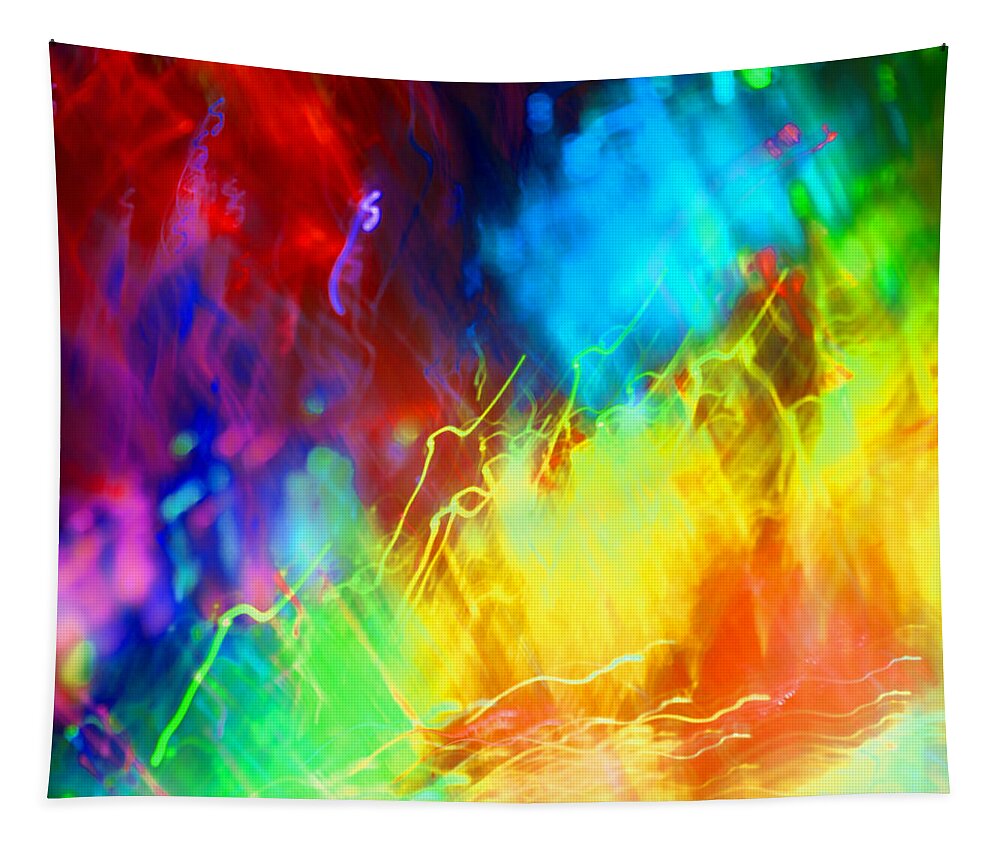 Abstract Tapestry featuring the photograph Physical Graffiti 1Full Image by Dazzle Zazz