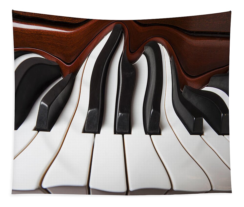 Piano Tapestry featuring the photograph Piano wave by Garry Gay