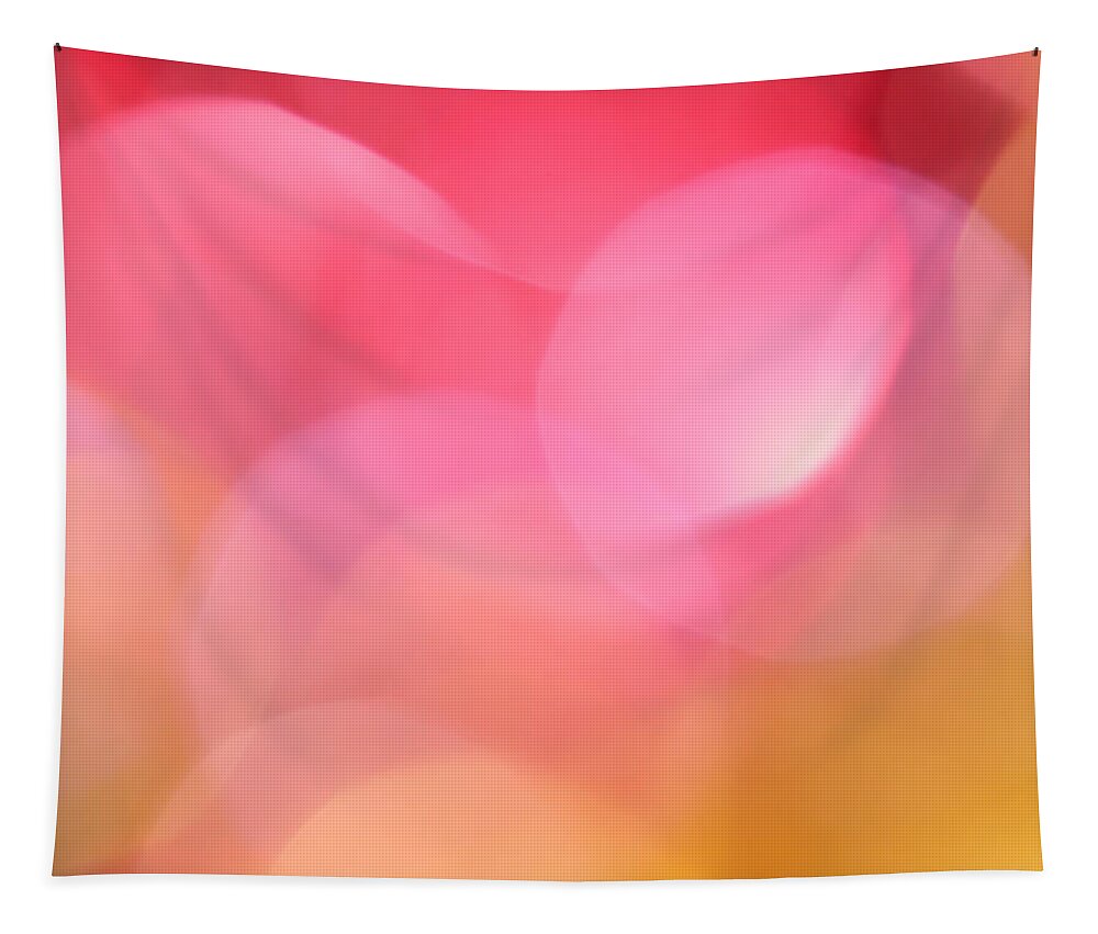 Abstract Tapestry featuring the photograph Pink Moon by Dazzle Zazz