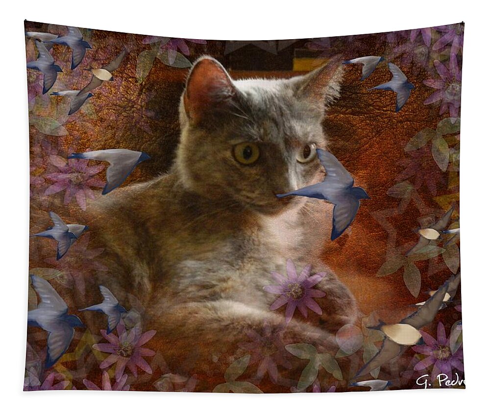 Cat Tapestry featuring the photograph Pinky's Dream by George Pedro