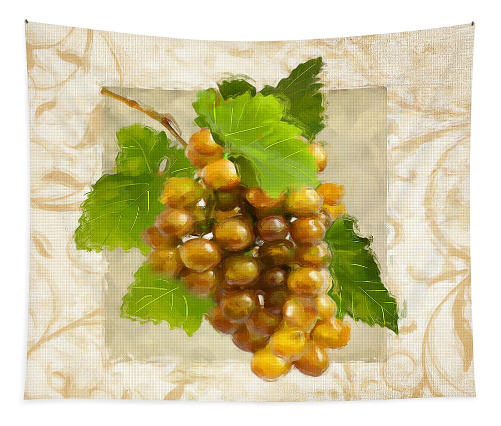 Wine Tapestry featuring the painting Pinot Gris II by Lourry Legarde