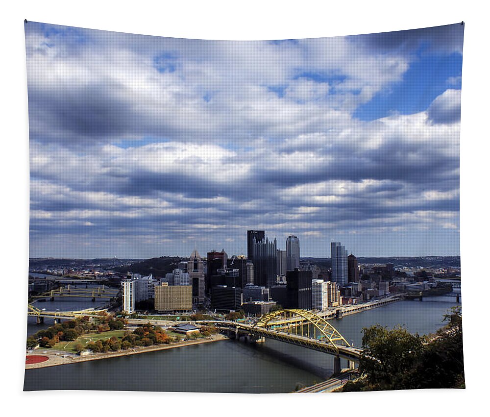 Pittsburgh Tapestry featuring the photograph Pittsburgh After The Storm by Michelle Joseph-Long