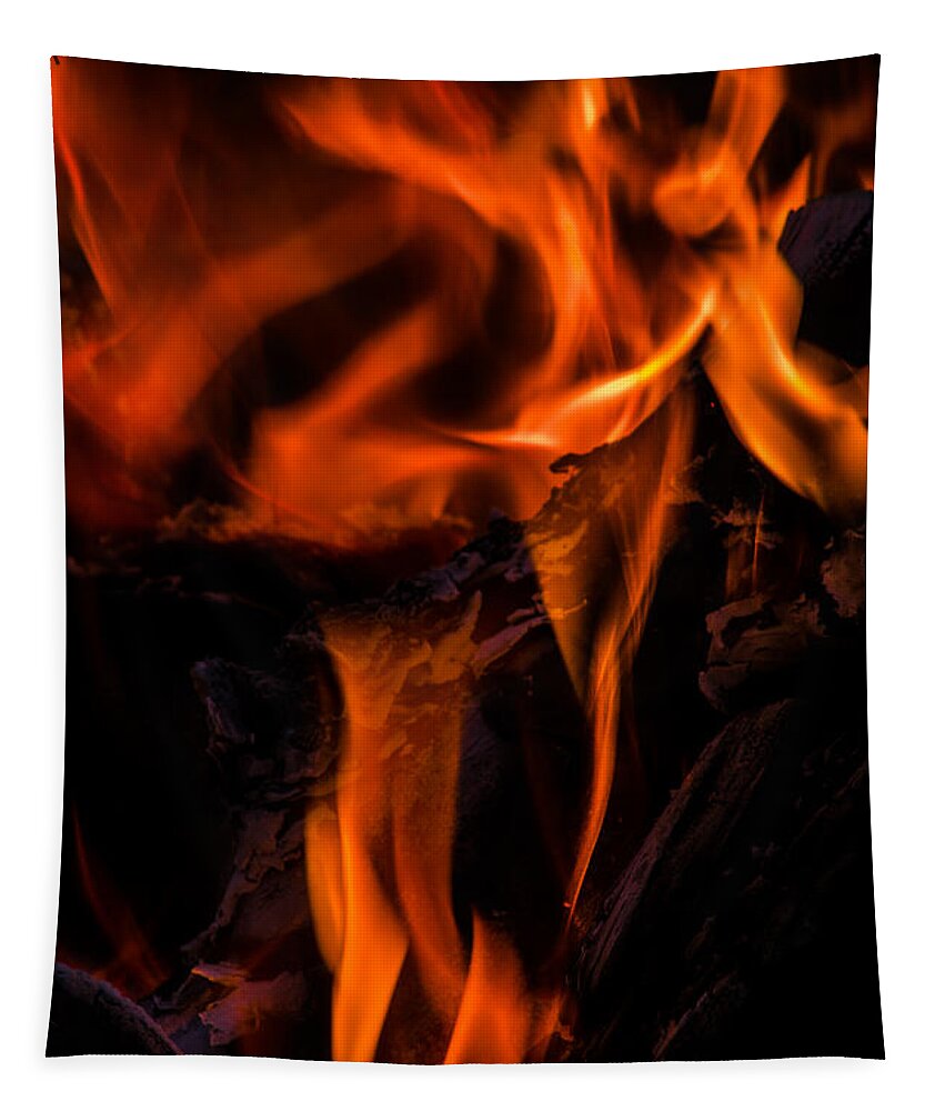 Fire Tapestry featuring the photograph Pixies Dancing in a Fire by Wild Fotos