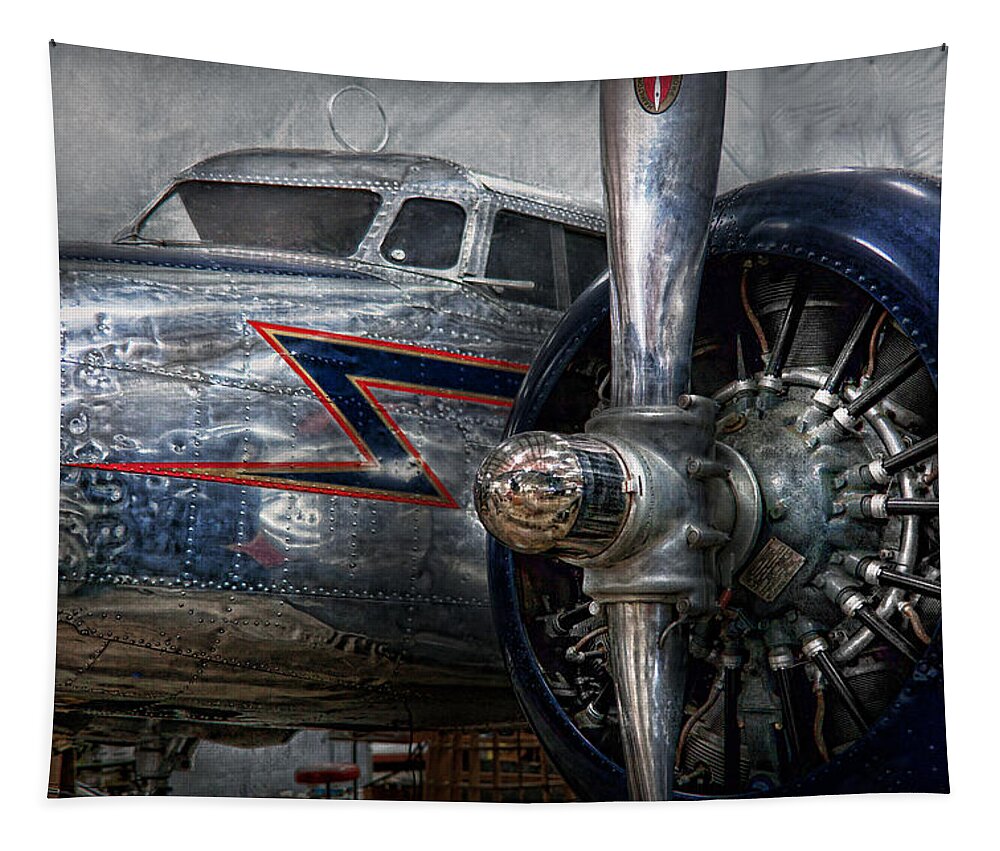 Plane Tapestry featuring the photograph Plane - Hey fly boy by Mike Savad