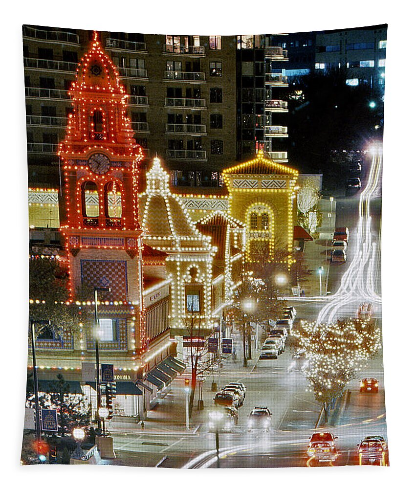 Kansas City Tapestry featuring the photograph Plaza-Kansas City by Christopher McKenzie