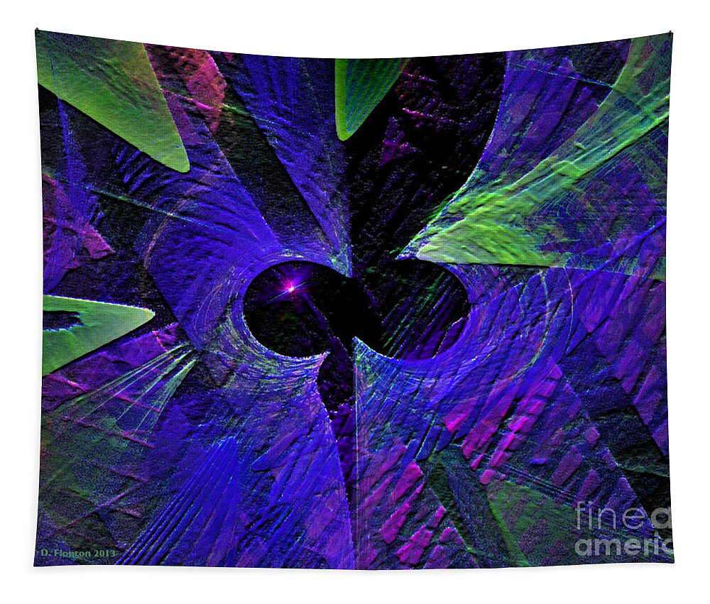 Abyss Tapestry featuring the digital art Plunge into the Abyss by Dee Flouton