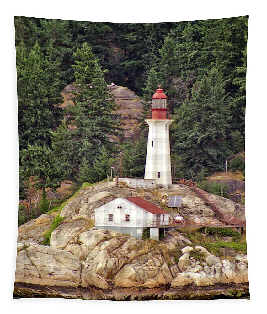 Lighthouse Tapestry featuring the photograph Point Atkinson Lighthouse 01 by Pamela Critchlow