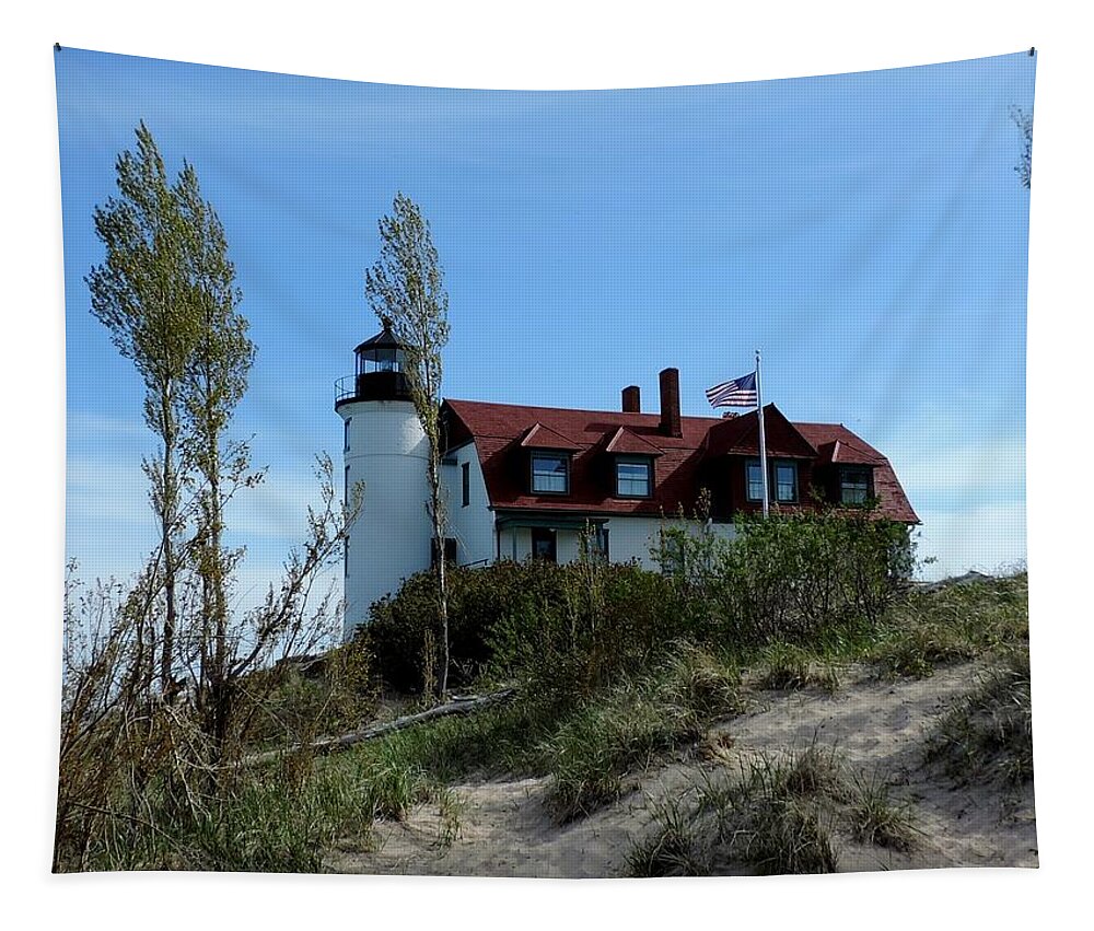 Lighthouse Tapestry featuring the photograph Point Betsie Lighthouse by Keith Stokes