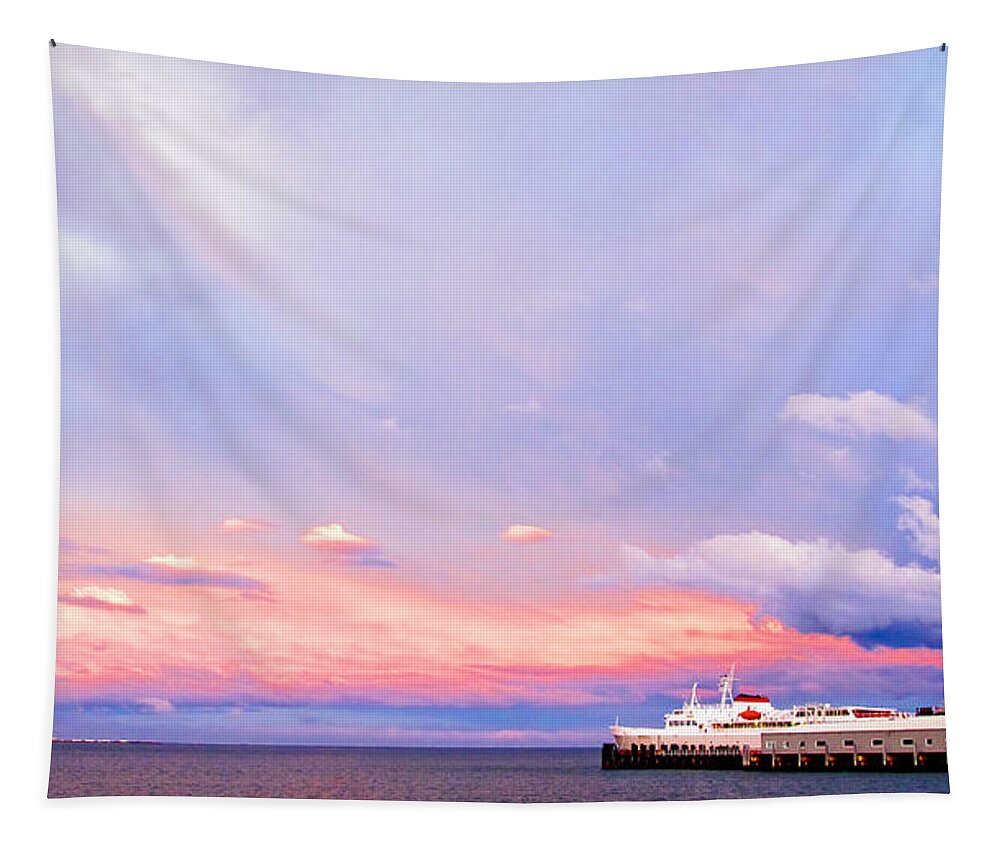 Sunset Tapestry featuring the photograph Port Angeles Sunset by Niels Nielsen