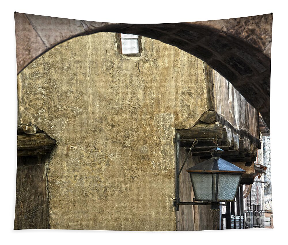 Portal Tapestry featuring the photograph Portal de Molina and Casa de la Julianeta by RicardMN Photography