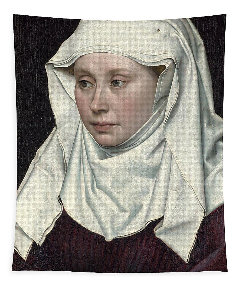 Robert Campin Tapestry featuring the painting Portrait of a Woman by Robert Campin