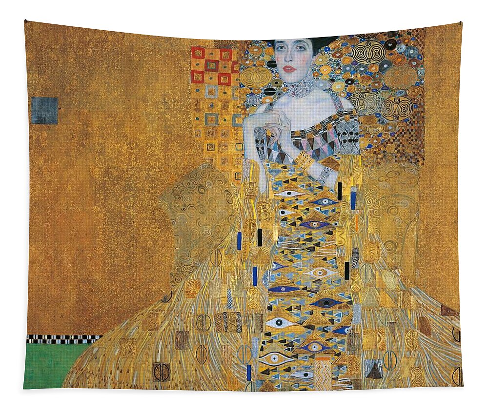 Female Tapestry featuring the painting Portrait of Adele Bloch-Bauer I by Gustav Klimt
