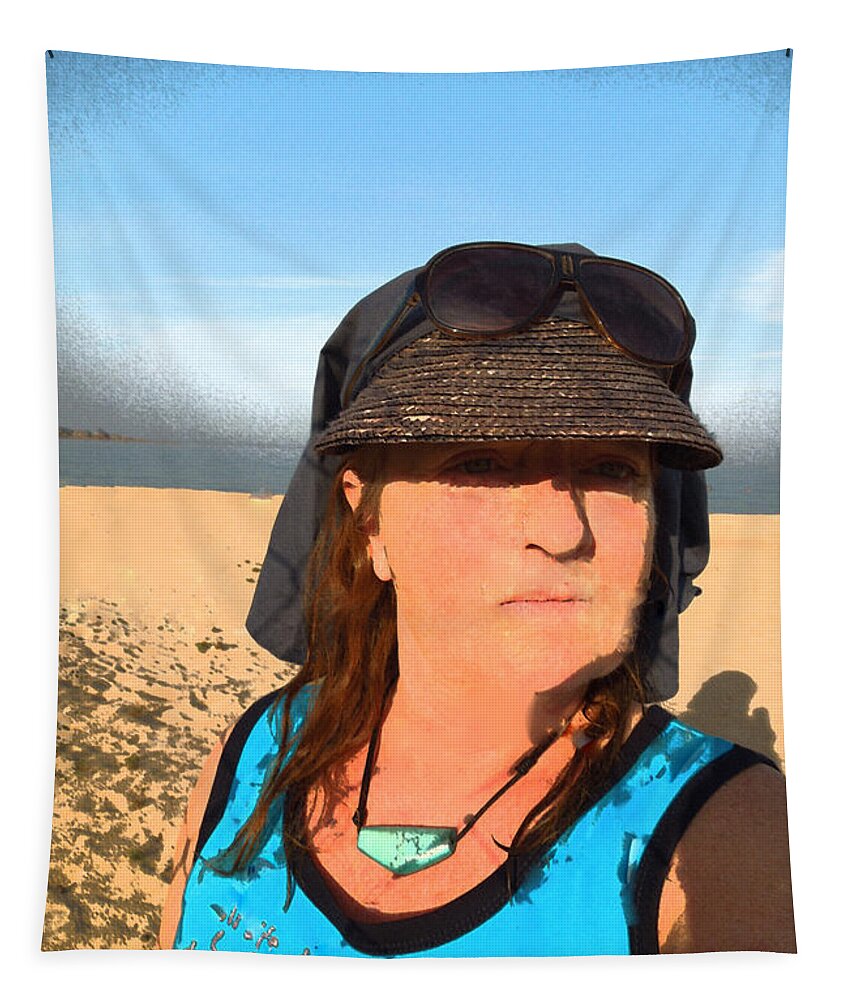 Colette Tapestry featuring the photograph Portrait Sinai Beach Egypt by Colette V Hera Guggenheim