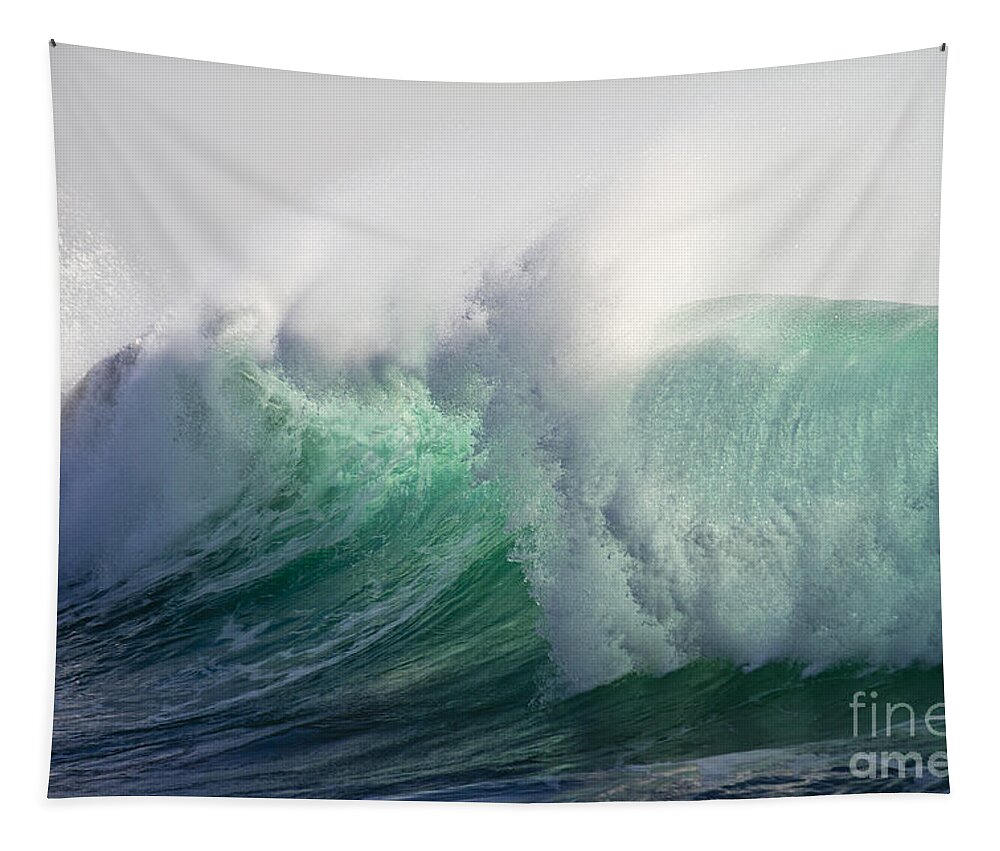 Wave Tapestry featuring the photograph Portuguese Sea Surf by Heiko Koehrer-Wagner