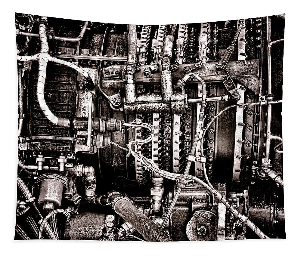 Helicopter Tapestry featuring the photograph Powerplant by Olivier Le Queinec