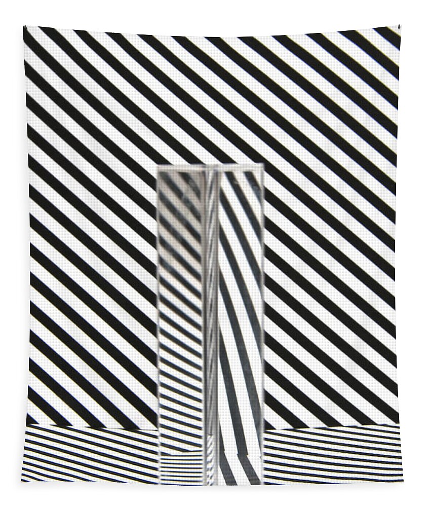 Optical Illusion Tapestry featuring the photograph Prism Stripes 7 by Steve Purnell