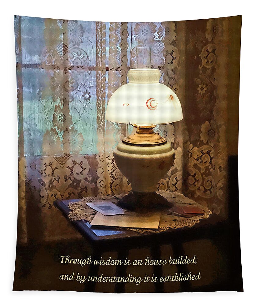 Religious Tapestry featuring the photograph Proverbs 24 3 Through Wisdom Is an House Builded by Susan Savad