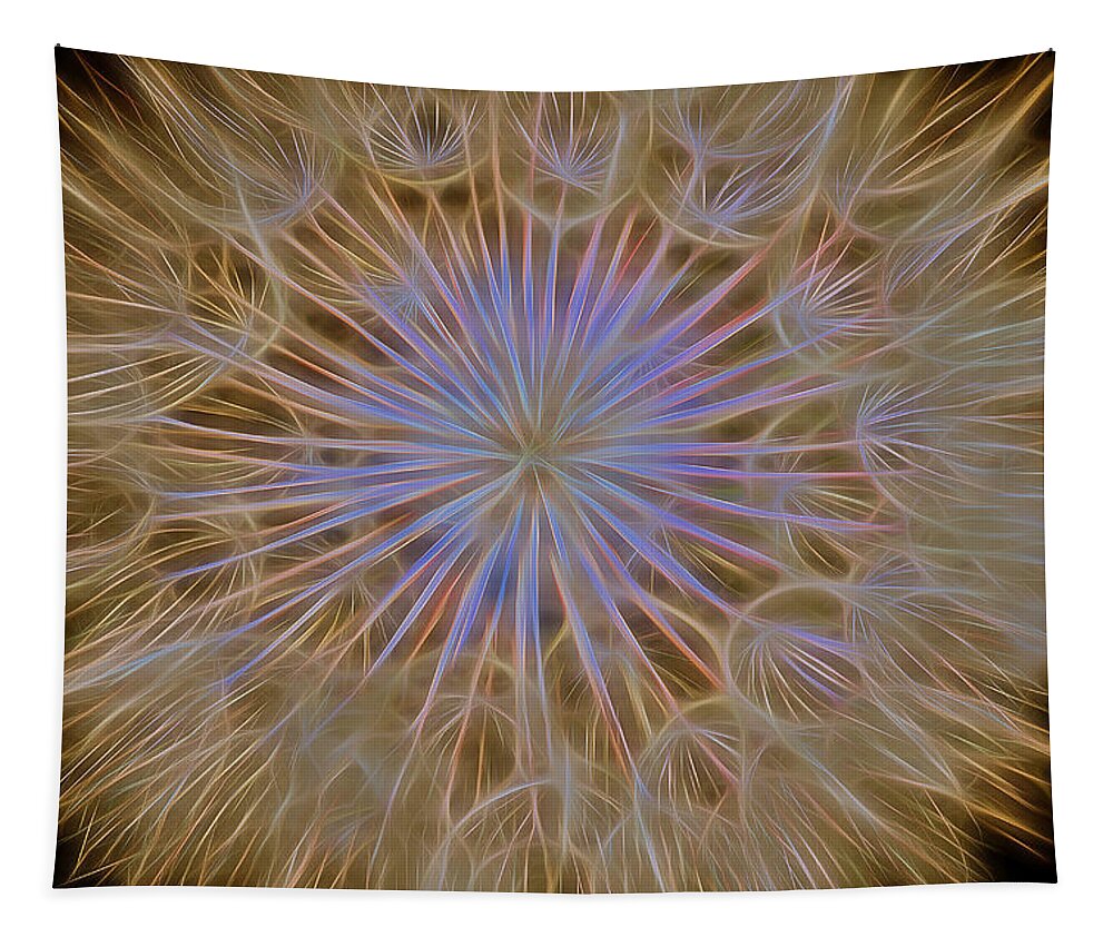 Dandelion Tapestry featuring the photograph Psychedelic Dandelion Art by James BO Insogna