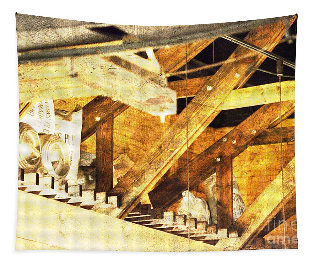 Pub Tapestry featuring the photograph Pub Rafters by Alys Caviness-Gober