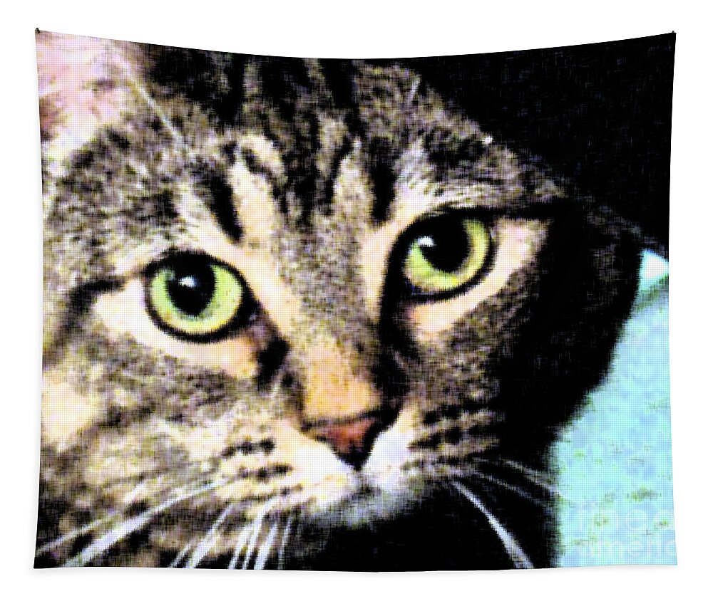Cats Tapestry featuring the photograph Purrfectly Bright Eyed by Nina Silver