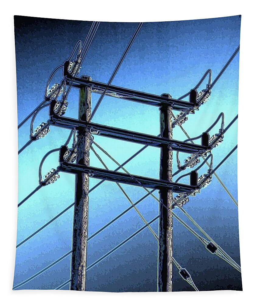 Pylon Tapestry featuring the photograph Pylon 21B by Ron Harpham