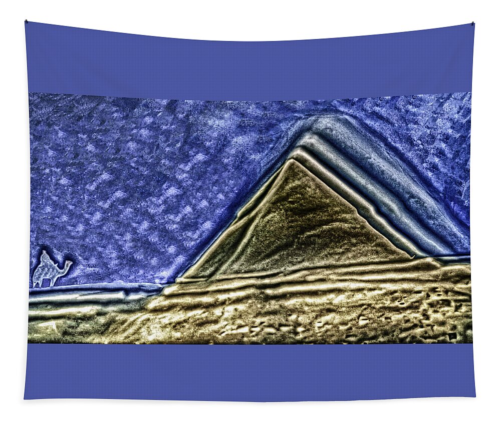 Pyramid Tapestry featuring the photograph Pyramid and Camel by Eye Olating Images