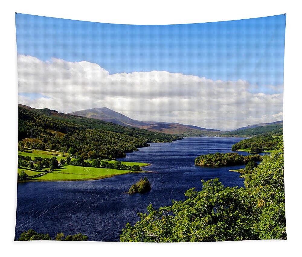 Scotland Tapestry featuring the photograph Queen's View in Scotland by Jason Politte
