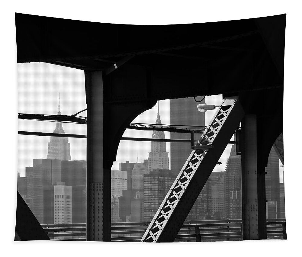 New York Tapestry featuring the photograph Queensborough Bridge 3 by Andrew Fare
