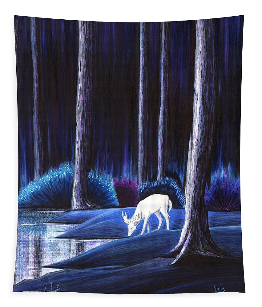 Quietude Tapestry featuring the drawing Quietude by Danielle R T Haney