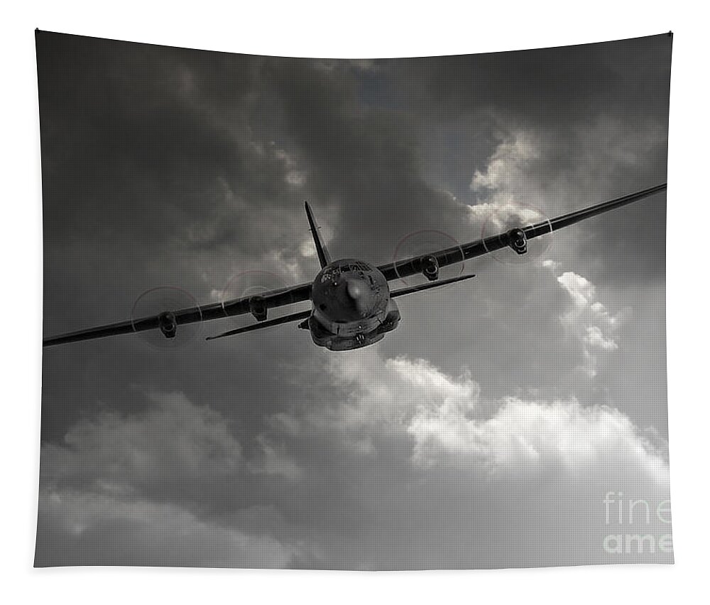 C130 Hercules Tapestry featuring the RAF C-130 Transport by Airpower Art