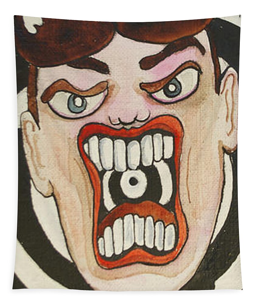 Rage Tapestry featuring the painting Rage Tillie by Patricia Arroyo