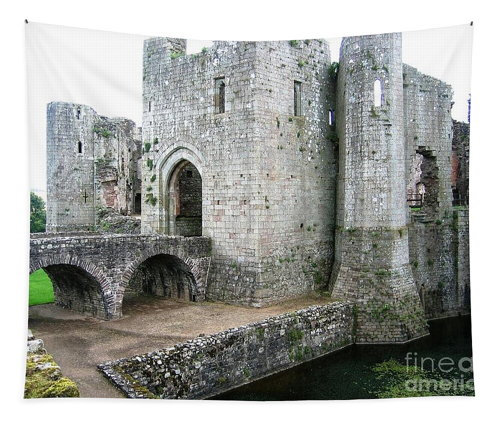 Medieval Castle Tapestry featuring the painting Raglan by Denise Railey
